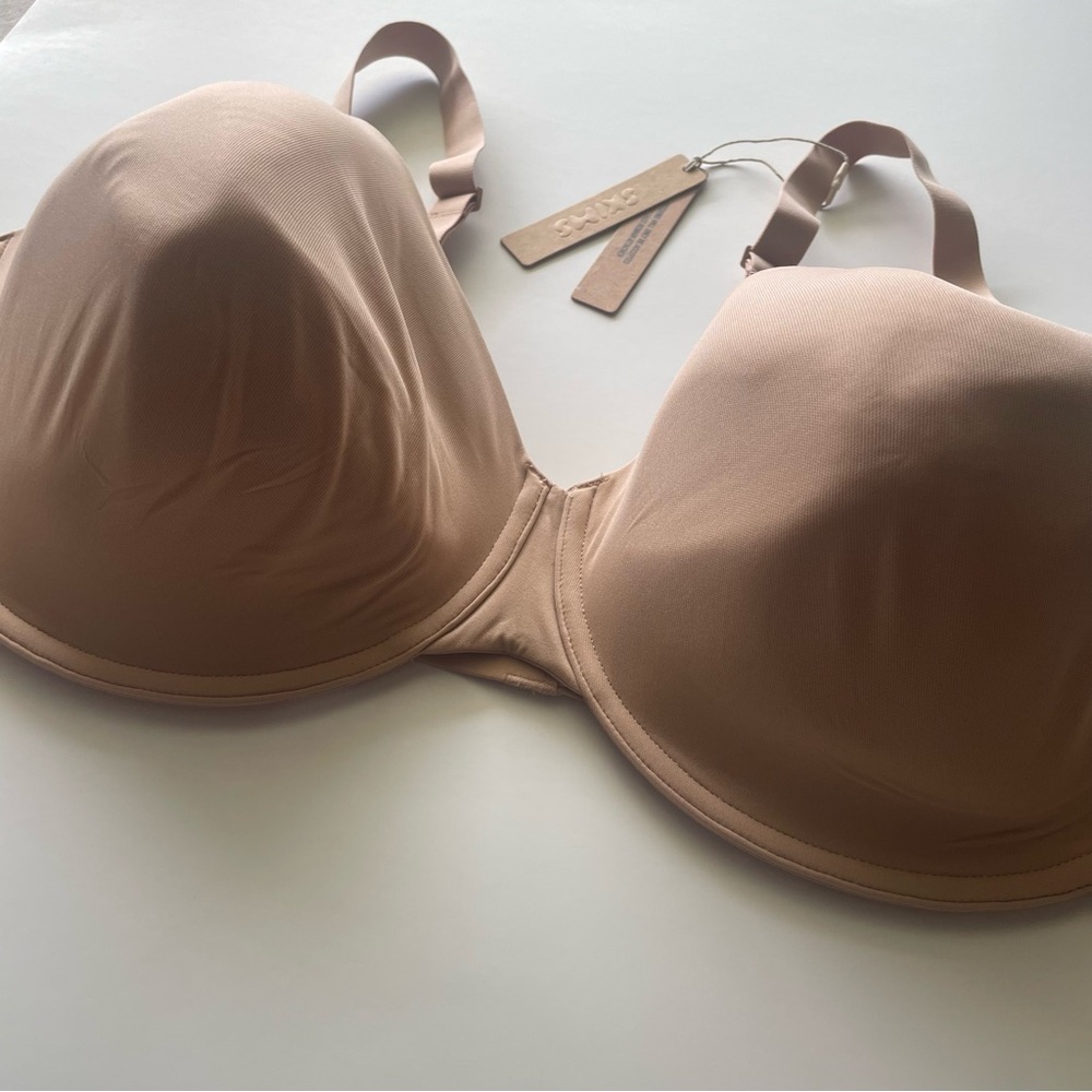 NWT SKIMS Fits Everybody T-Shirt Demi Bra Women’s 46D Clay Underwire Adjustable - Picture 3 of 8